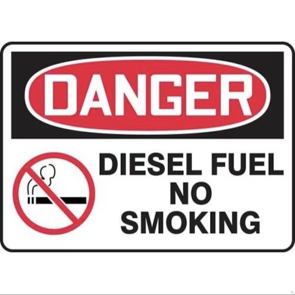 Accuform OSHA DANGER SAFETY SIGN DIESEL FUEL MCHL106VS MCHL106VS - main